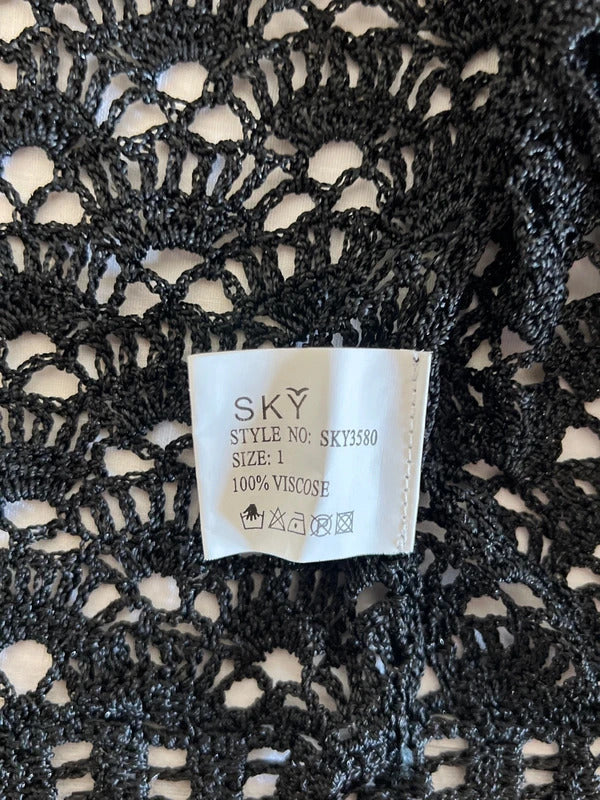 Label by Sky | Size 12 | Black Embroidered Bolero | 100% Viscose