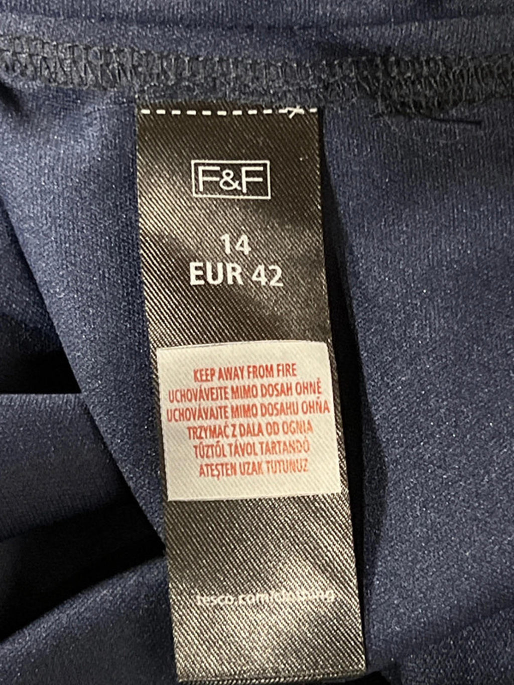 F&F | 14 | Navy Blue Lace Dress | Nylon/Polyester
