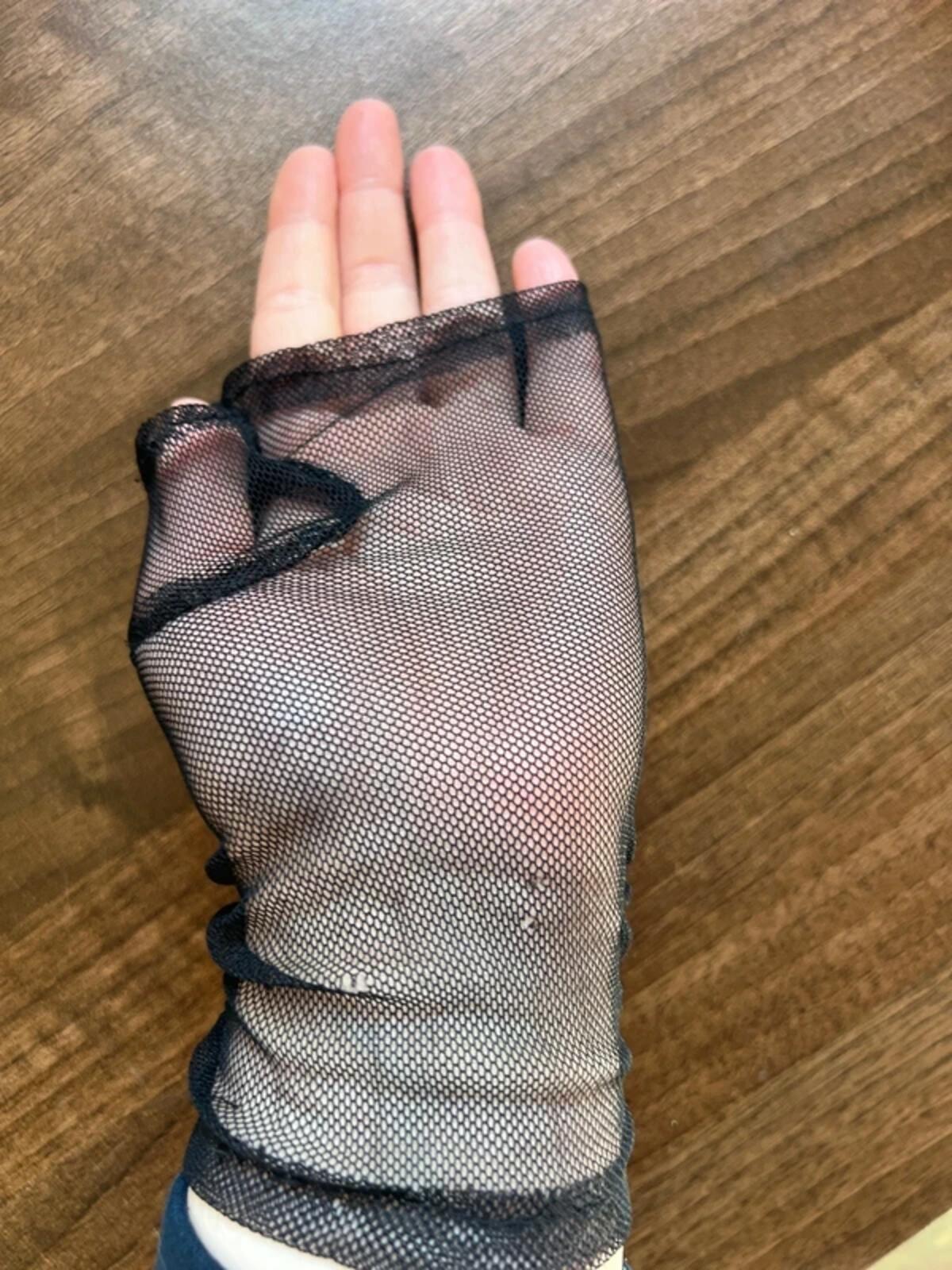 Vintage black lace gloves