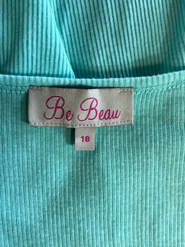 Be Beau | Size 18 | Y2K Blue embroidered vest top