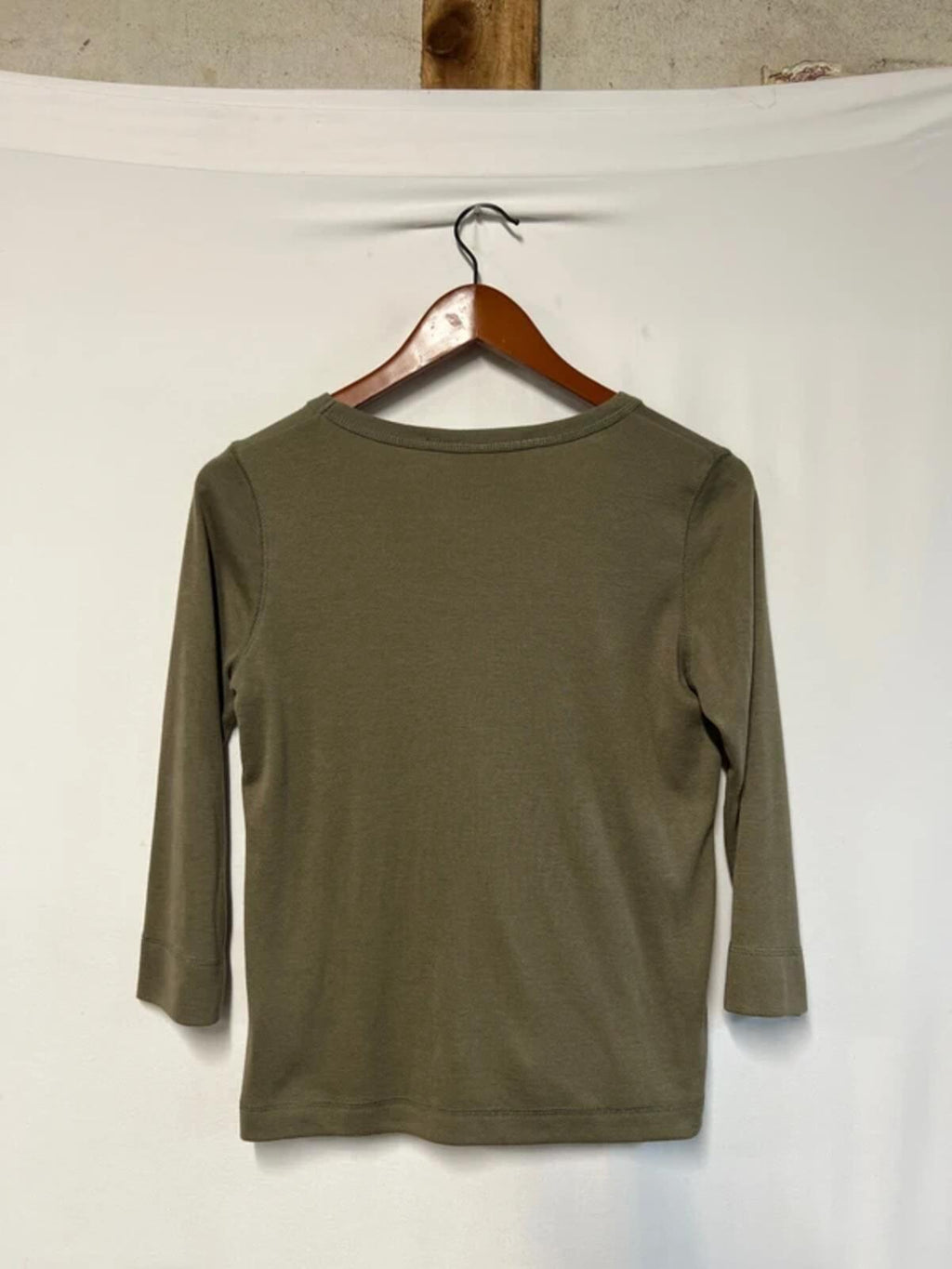 Emreco | S | Khaki Cotton blend 3/4 top