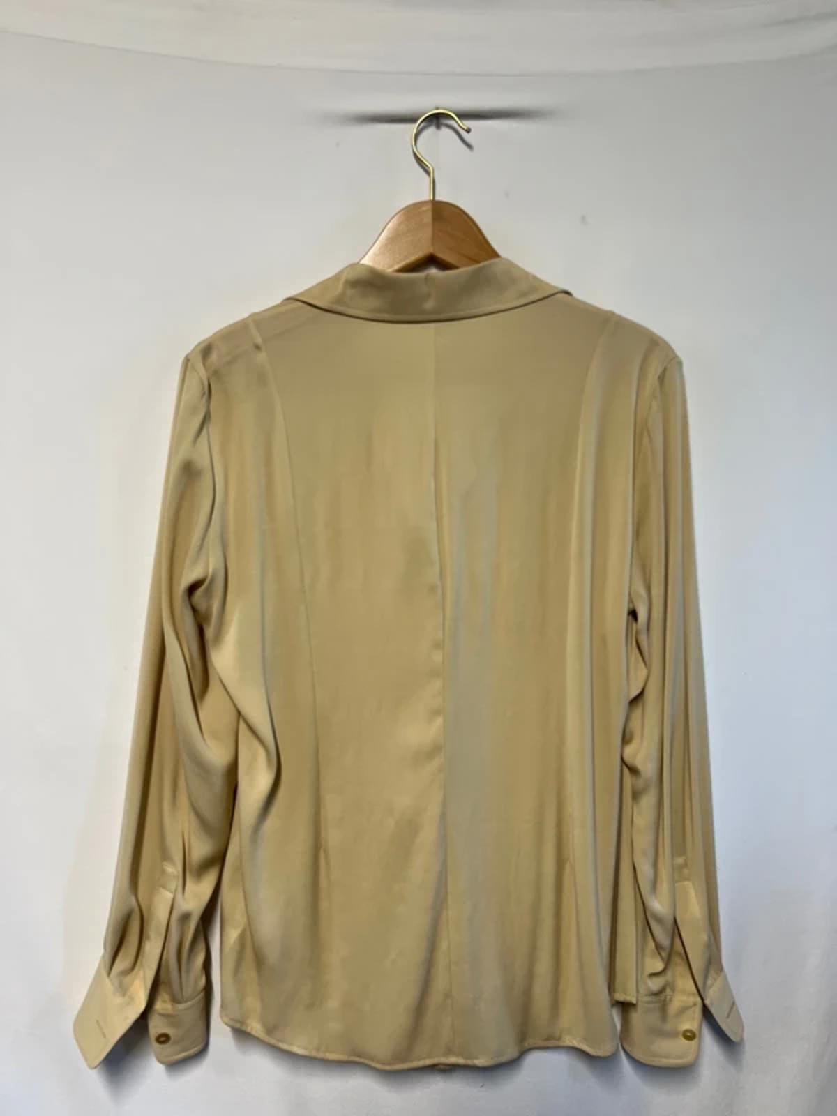 Vintage St Michael | 14 | Yellow Beige Silk Blouse