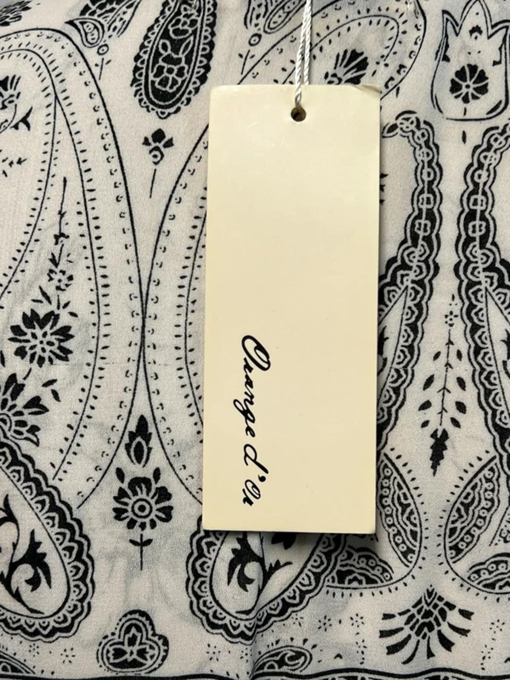 TU | XL | Black And White Paisley Caftan Dress