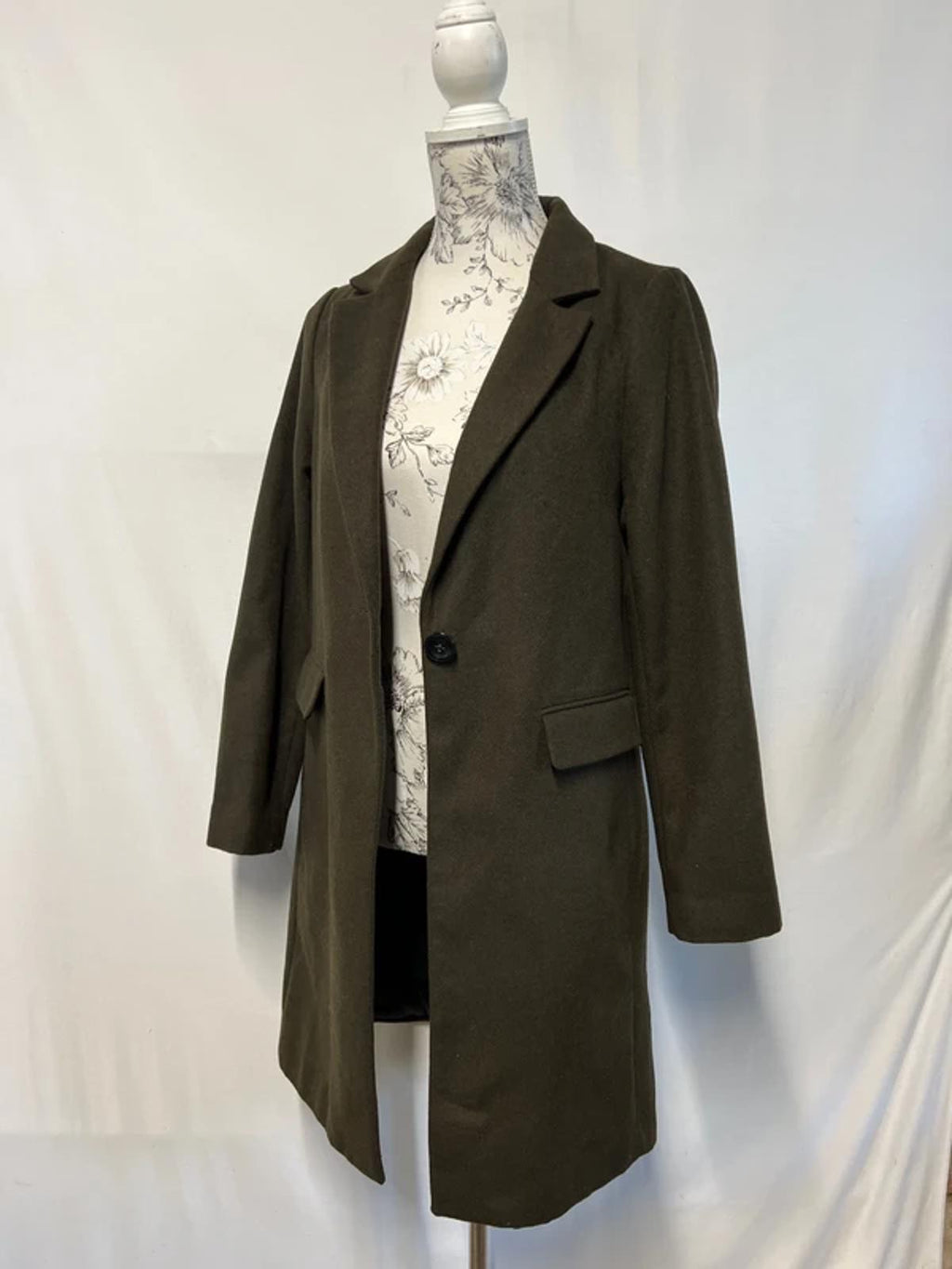 New Look | 8 | Khaki Green Trenchcoat | Polyester blend