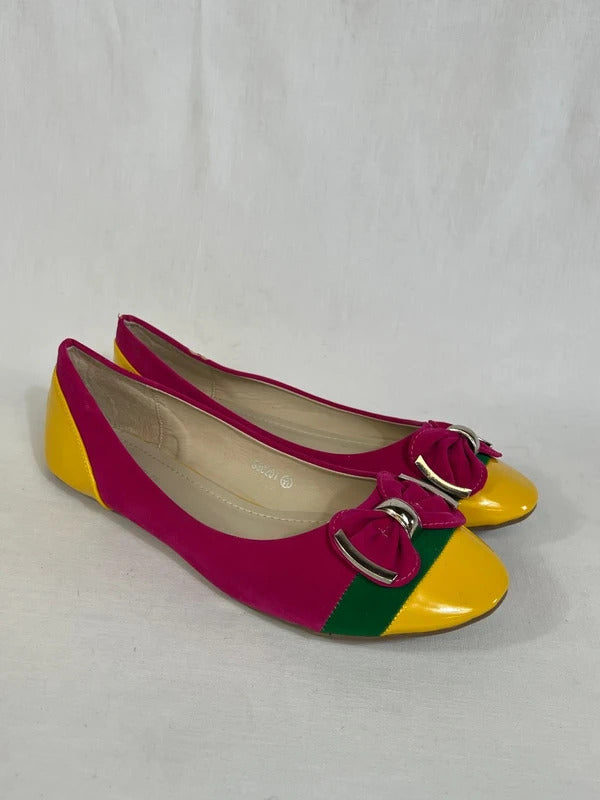Krasceva | Size 7 (41) | Pink, green and yellow ballets