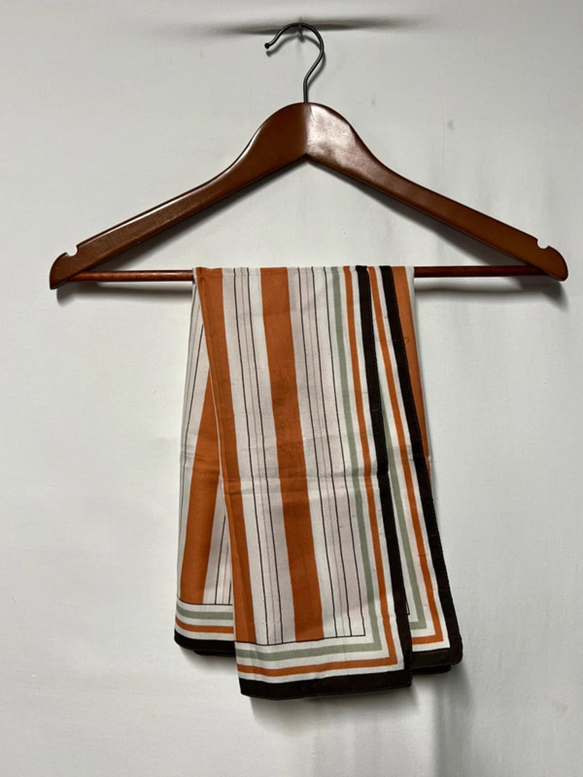 Polyester Orange Stripe Scarf