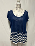 Fatface | Navy Striped T-Shirt | 12