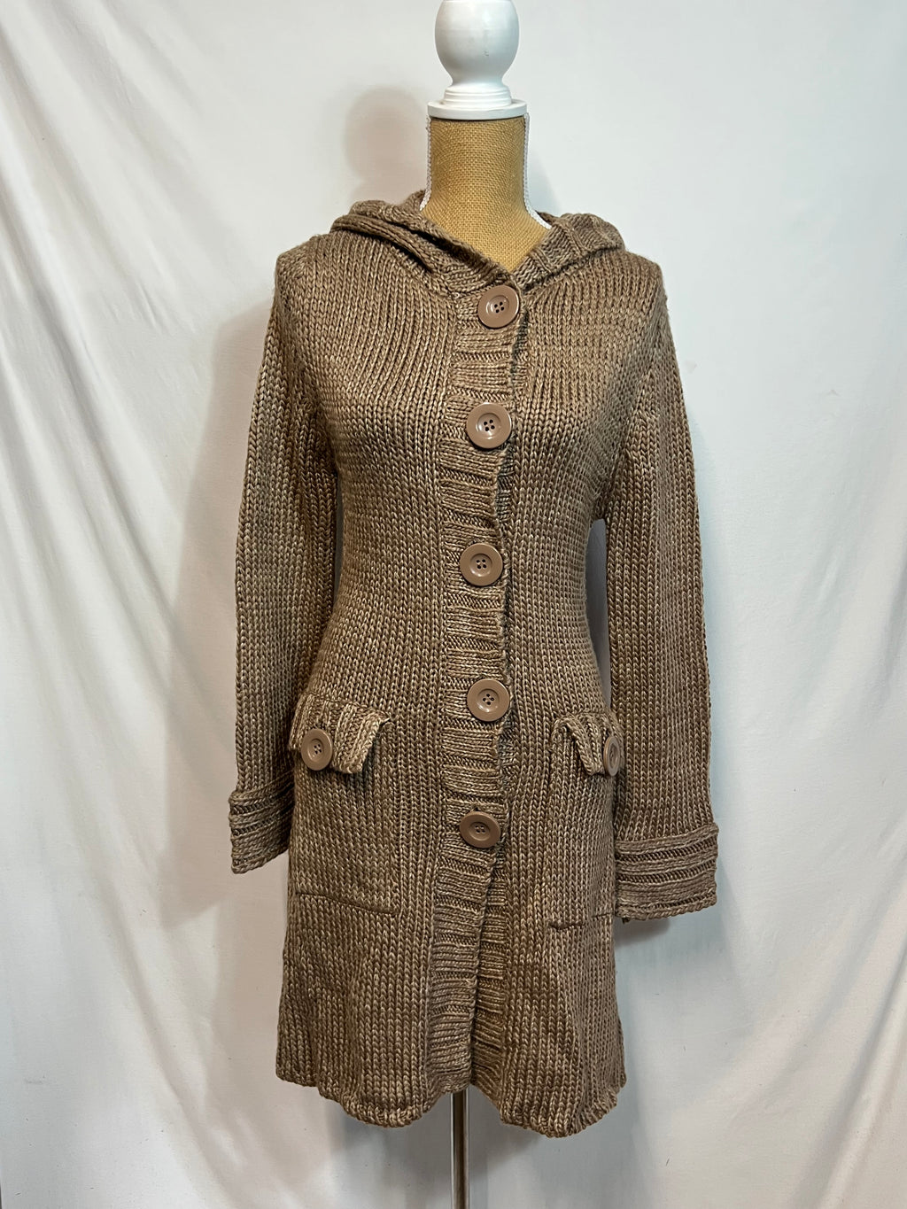 Firebrand | Size M | Long Brown Cardigan