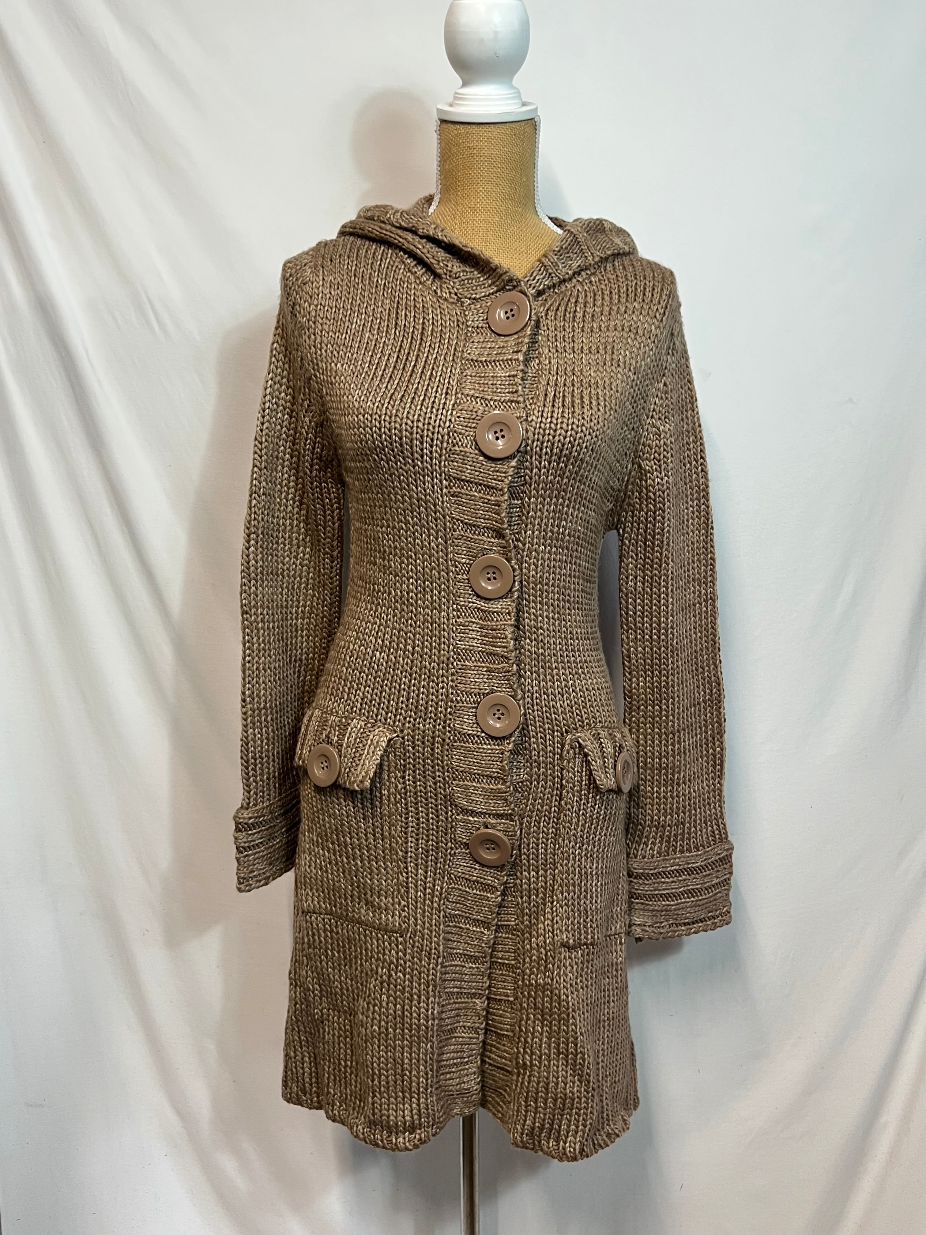 Firebrand | Size M | Long Brown Cardigan