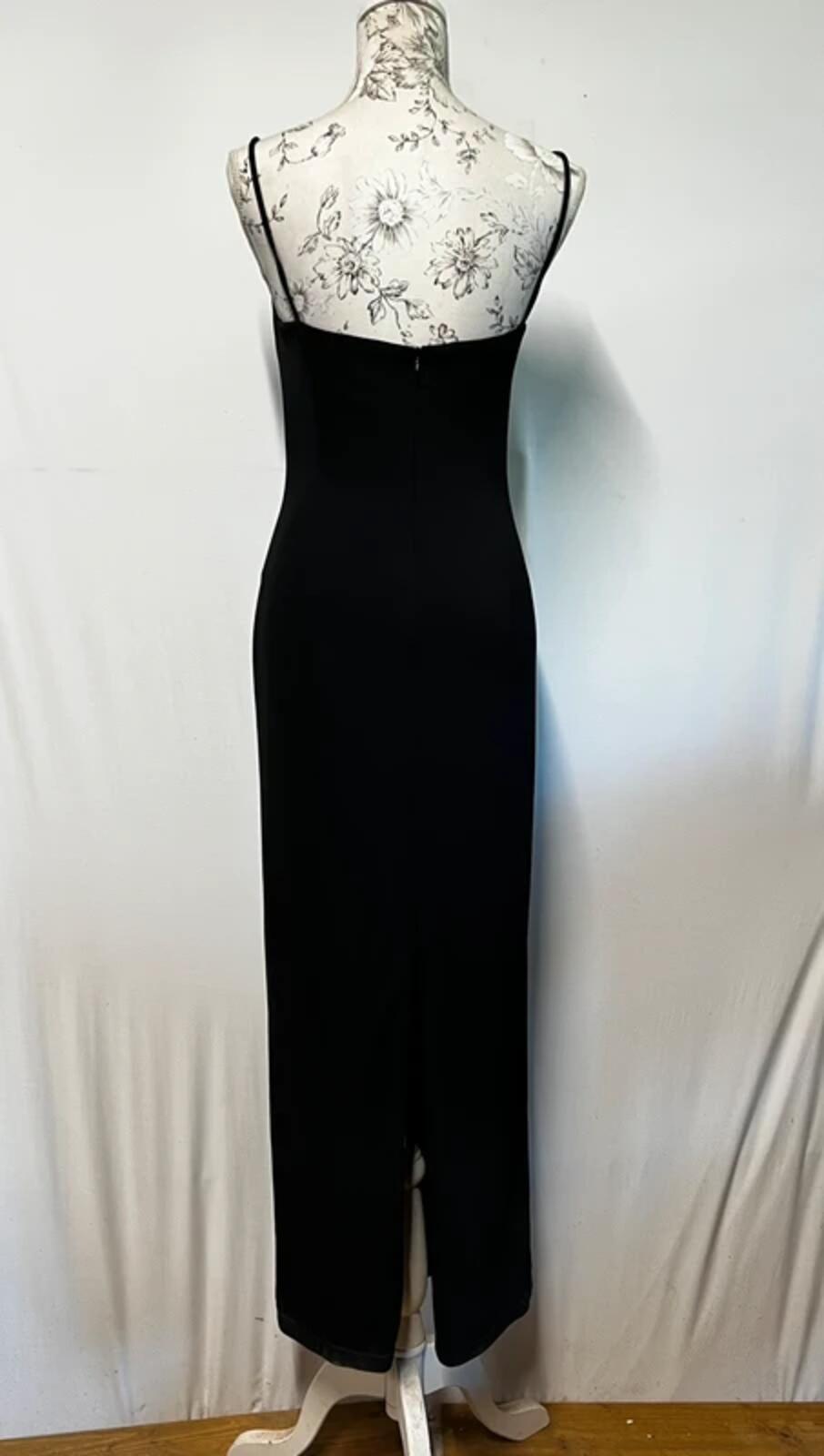 DUSK | Size 12 | Long black dress with silver buckle