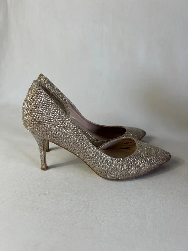 Roland Cartier | UK Size 6.5 | Y2K Metallic Sparkly Heels