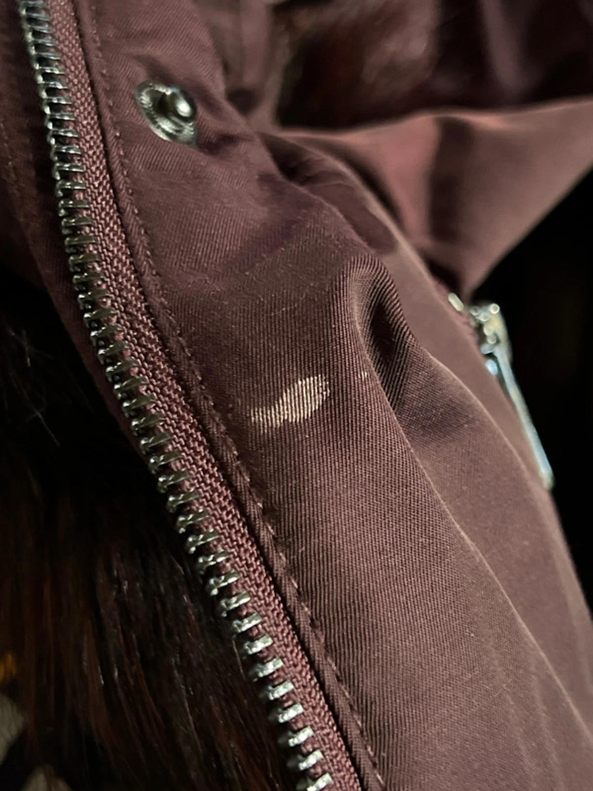 F&F | 12 | Maroon/Burgundy Faux Fur Coat