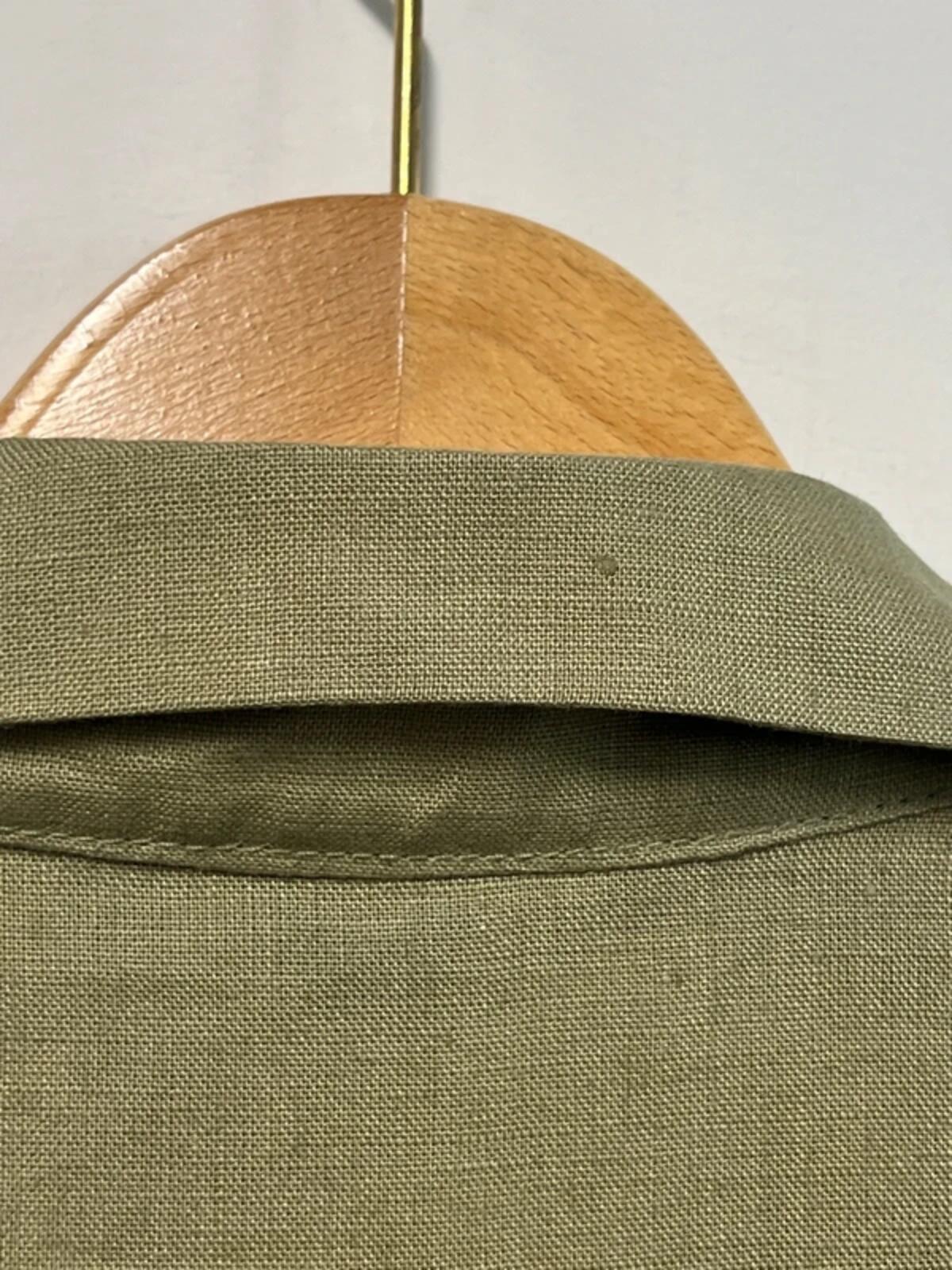 M&S | 12 | Khaki Vest Shirt | Irish Linen | Brand New