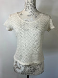 Cream Crochet Shirt | Size 8/10 | Great Conditon