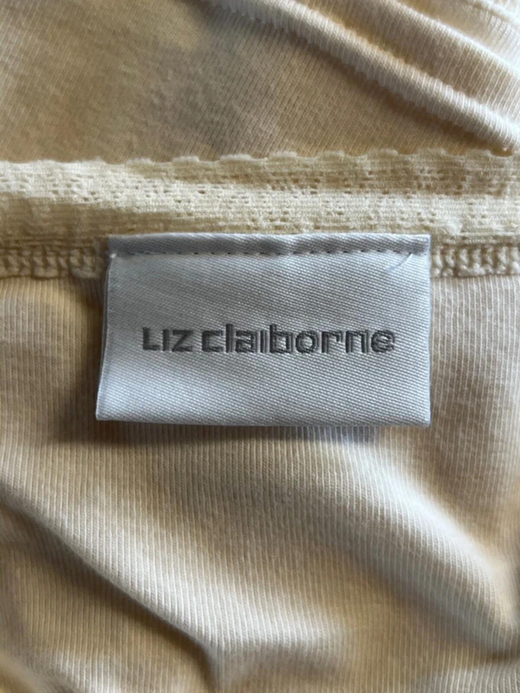 Liz Clairborne | M | Cream cotton cami with embroidery