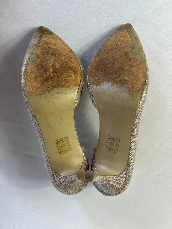 Roland Cartier | UK Size 6.5 | Y2K Metallic Sparkly Heels