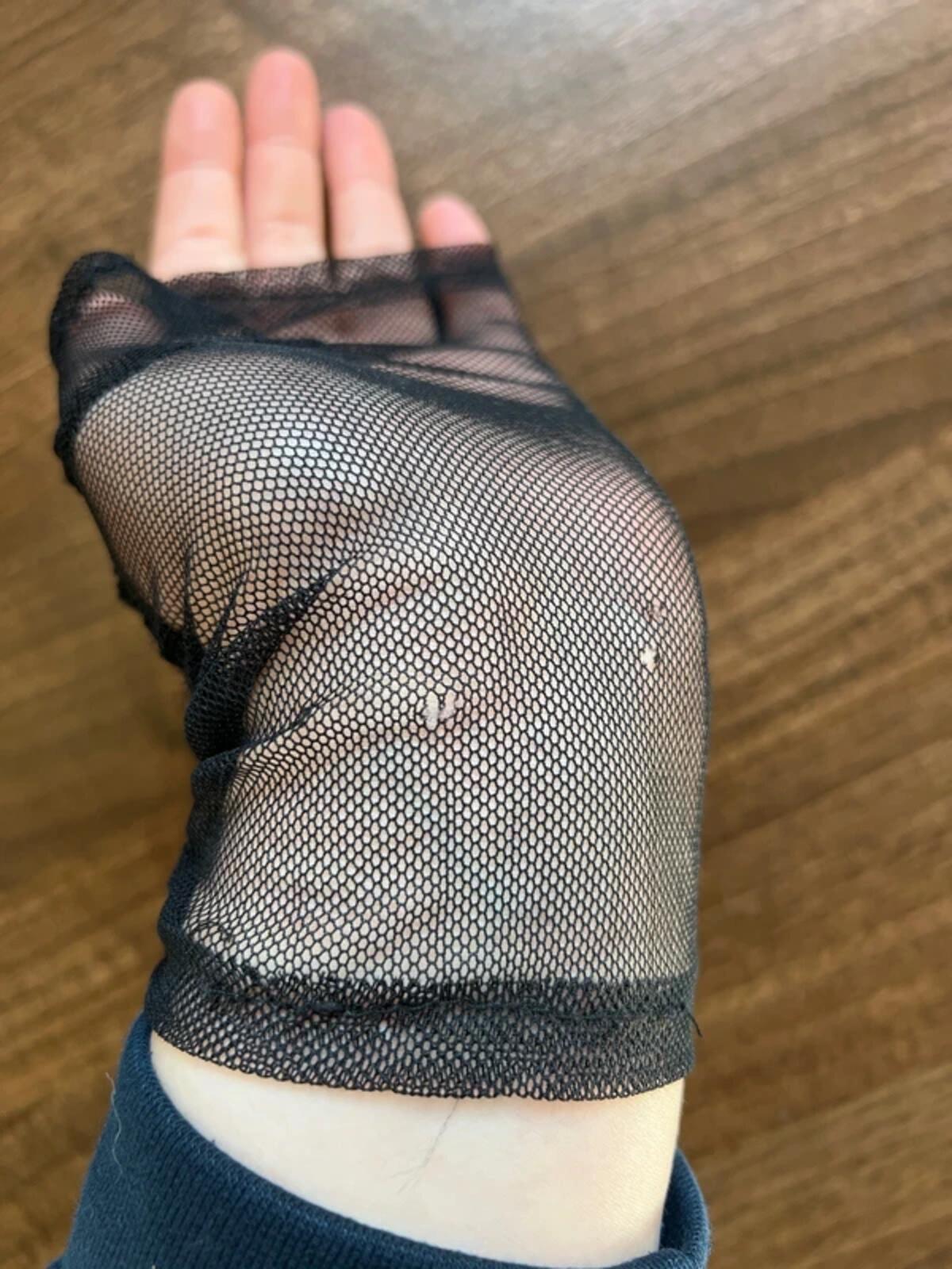 Vintage black lace gloves