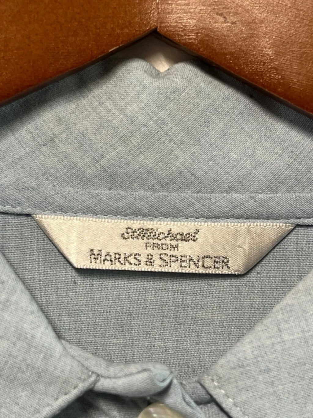 Vintage St Michael | 14 | Eggshell Blue Polyester/Viscose