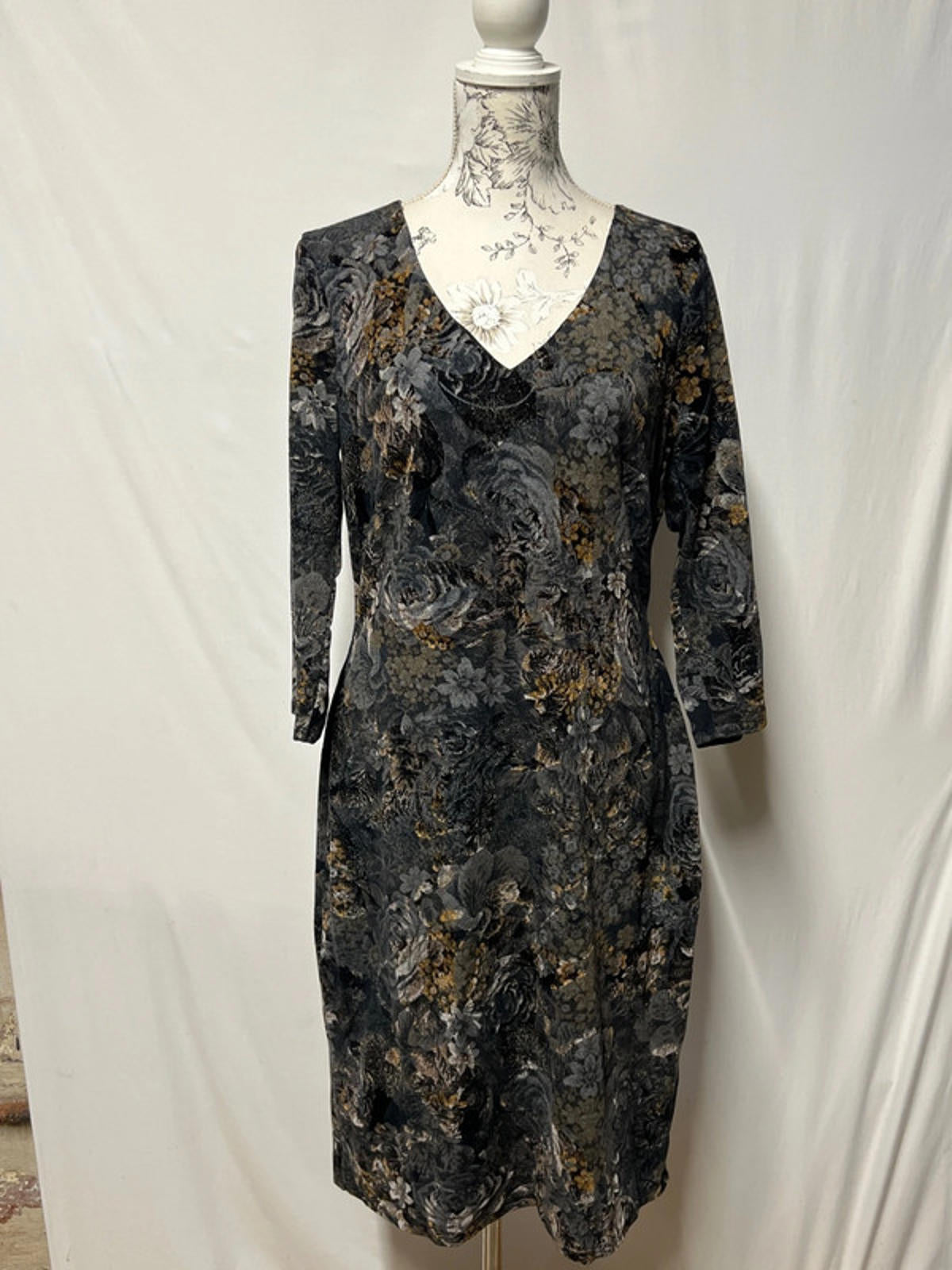 Laura Ashley | Size 14 | Grey Floral Dress