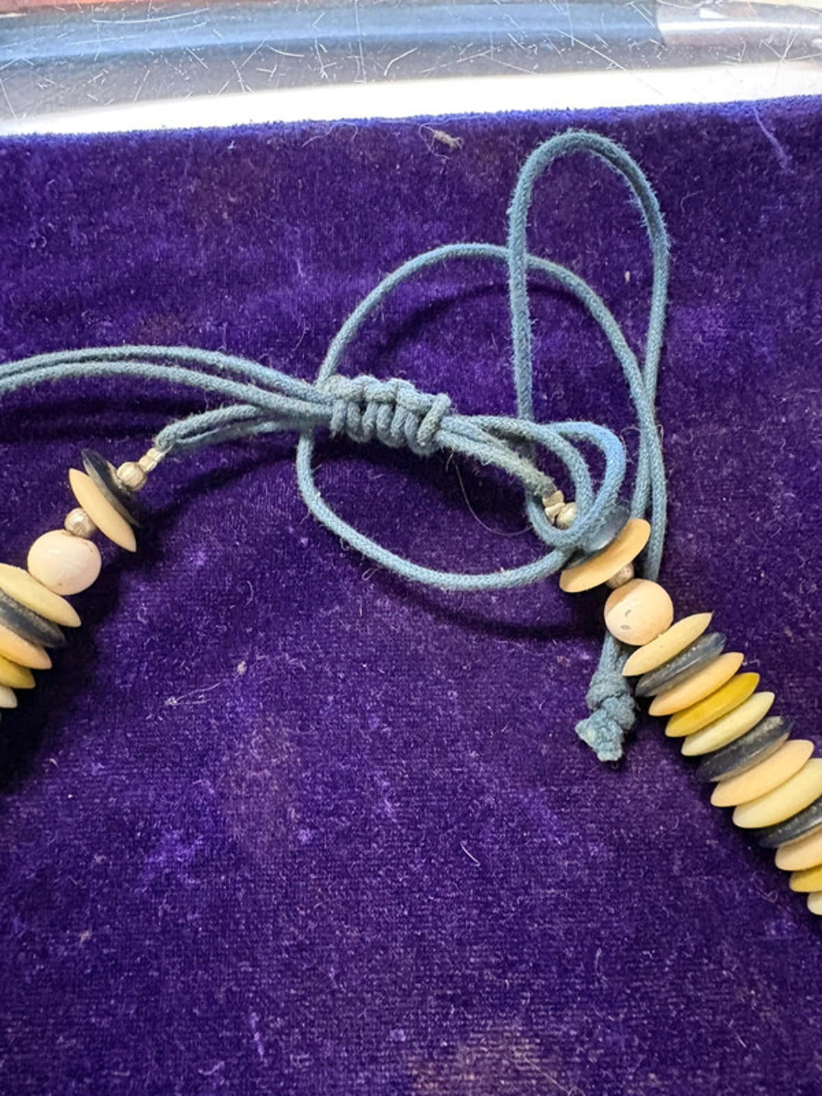 African style flat beaded necklace