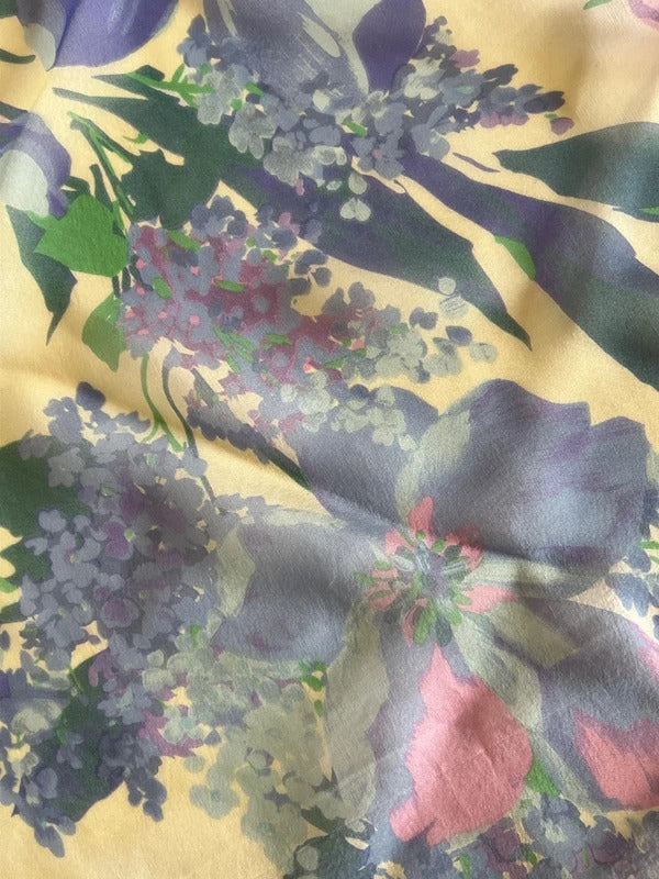 Vintage Tie Rack | The Art Of Silk | Hydrangea themed silk scarf