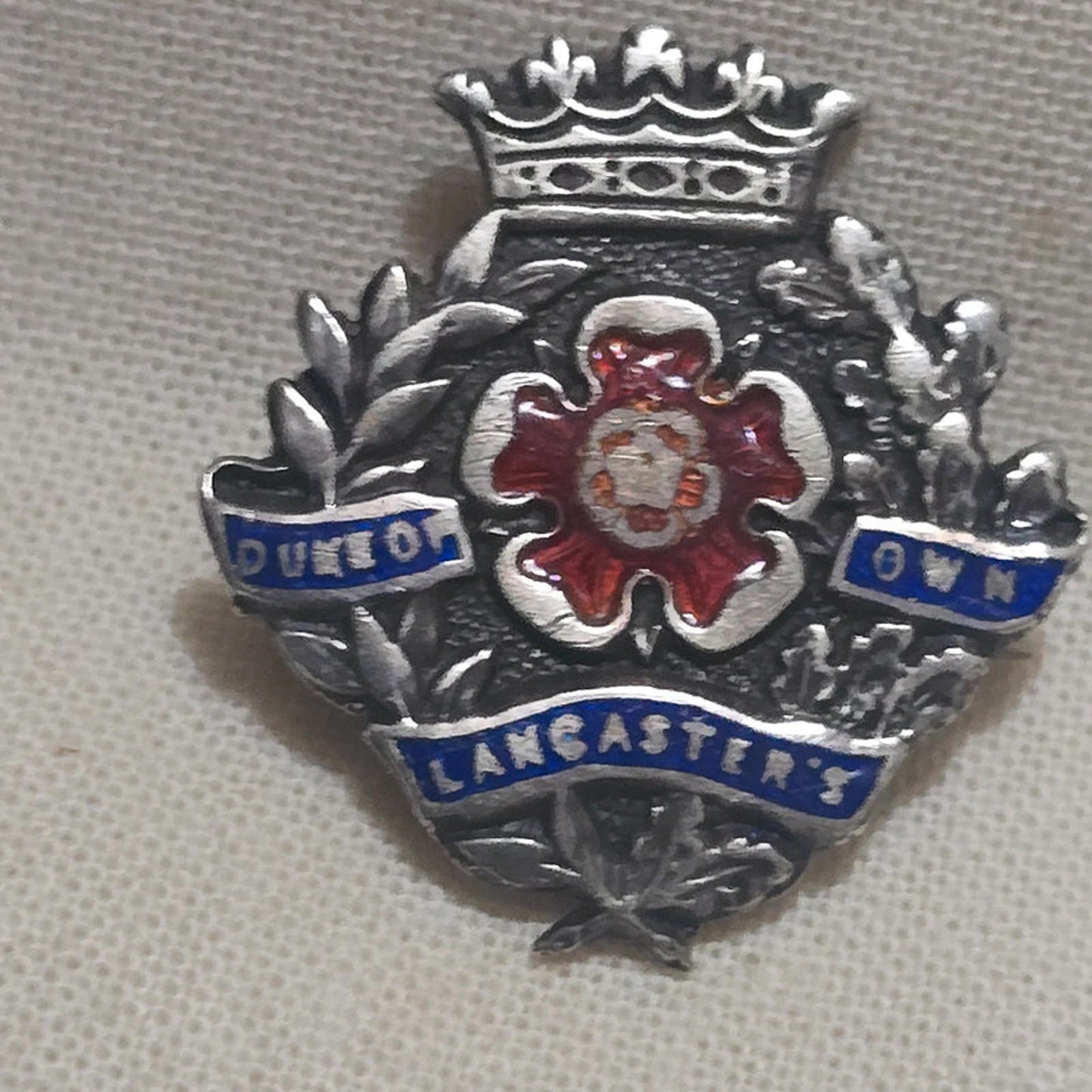 vintage sterling silver 'Duke of Own Lancasters' badge
