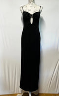 DUSK | Size 12 | Long black dress with silver buckle