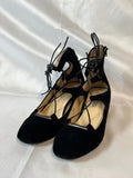 Spot On | 5 | Black Faux Suede Heels