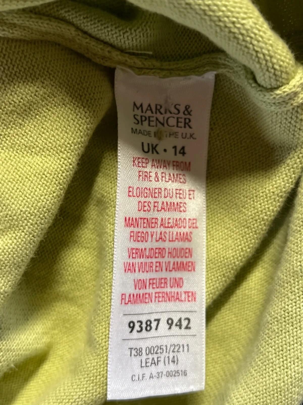 Marks & Spencer’s | 14 | Lime green cardigan