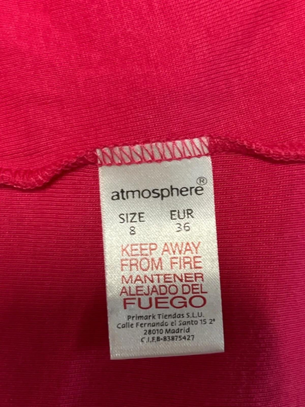 Atmosphere | 8 | Hot pink vest top | Cotton/Modal blend