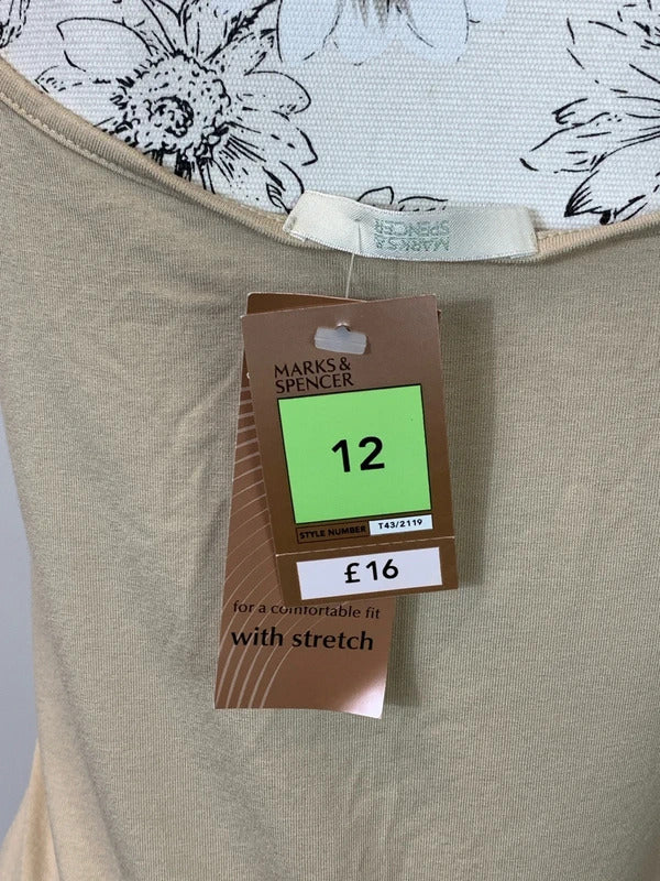 Marks and Spencer | Size 12 | Beige lace cami