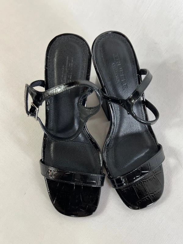 Vintage heels | Size 3 | Black patent sandal heels