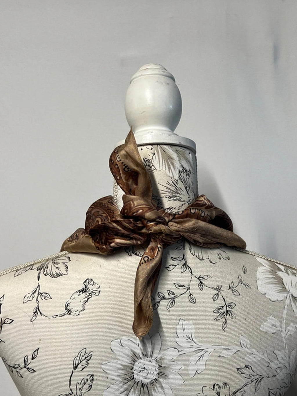 Vintage Brown Rustic Paisley Bandana/Head Scarf