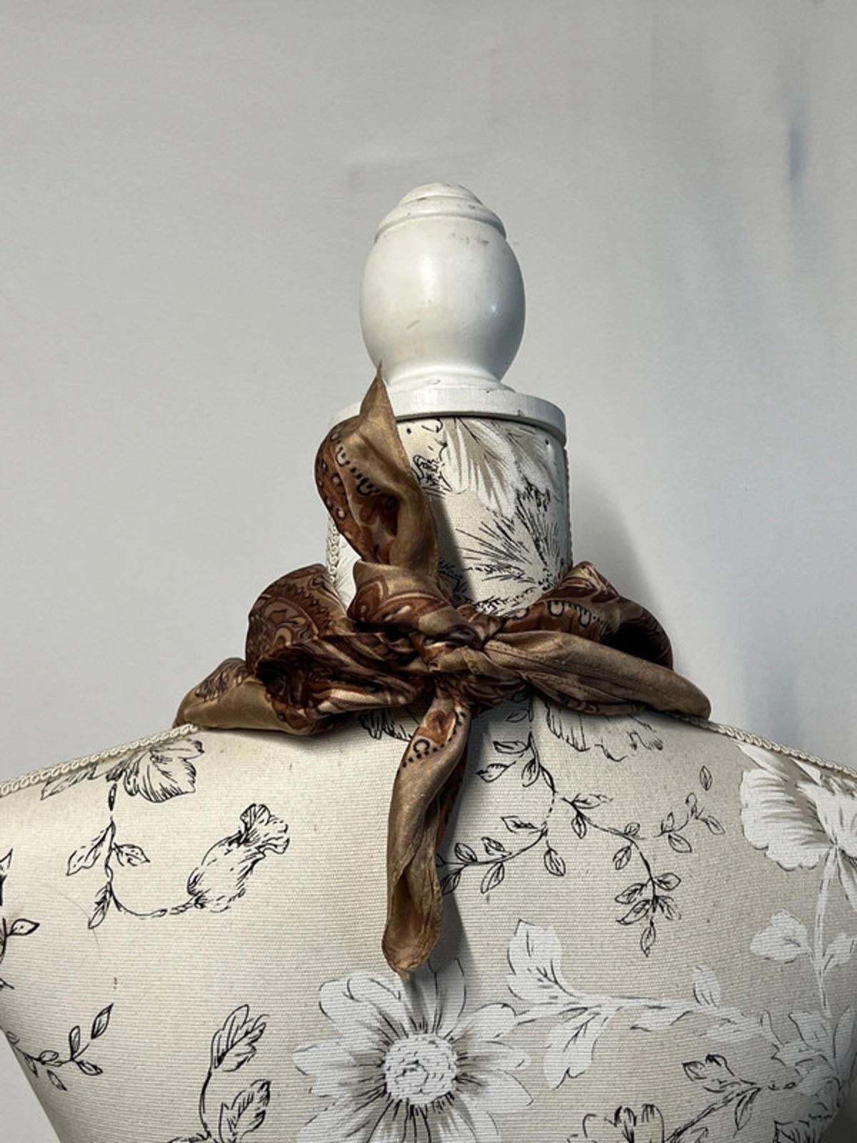 Vintage Brown Rustic Paisley Bandana/Head Scarf