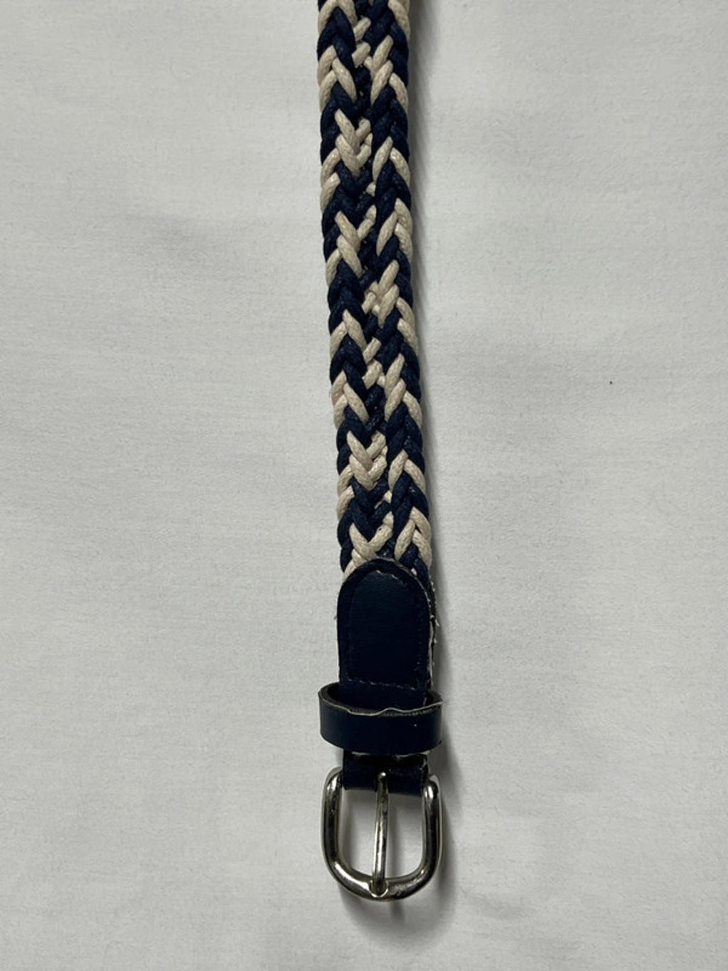 Navy Blue &amp; White Pleated Belt | Smart Accessory