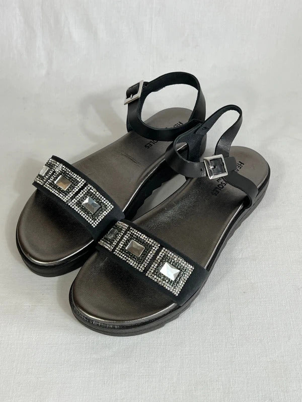 JD Williams ‘Heavenly Soles’ | Size UK 4  | Black diamante sandals