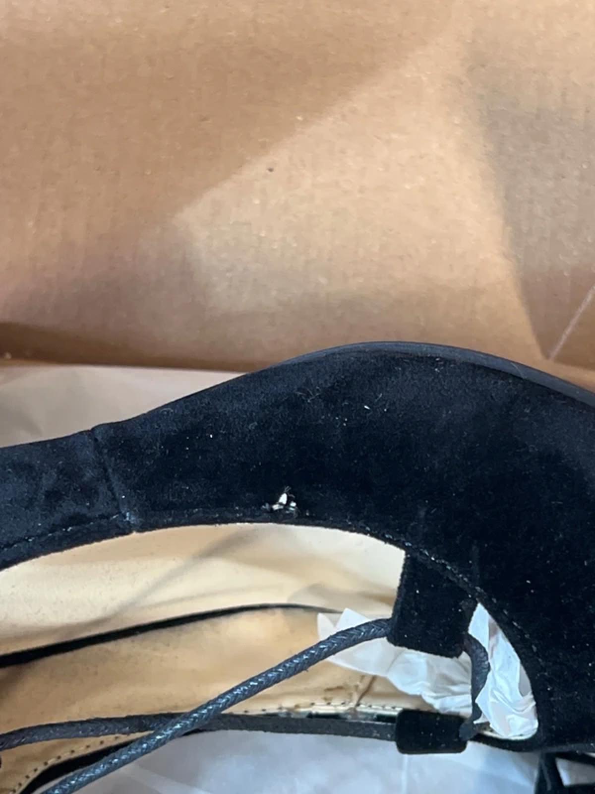 Spot On | 5 | Black Faux Suede Heels