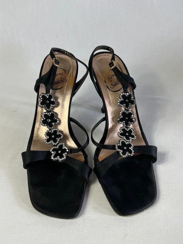 Gene Sutcliffe | Size 6 | Black Y2K Classic floral heels