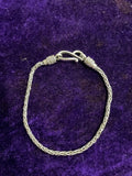 Silver Rope Link Bracelet | S-Clasp | 7.9g