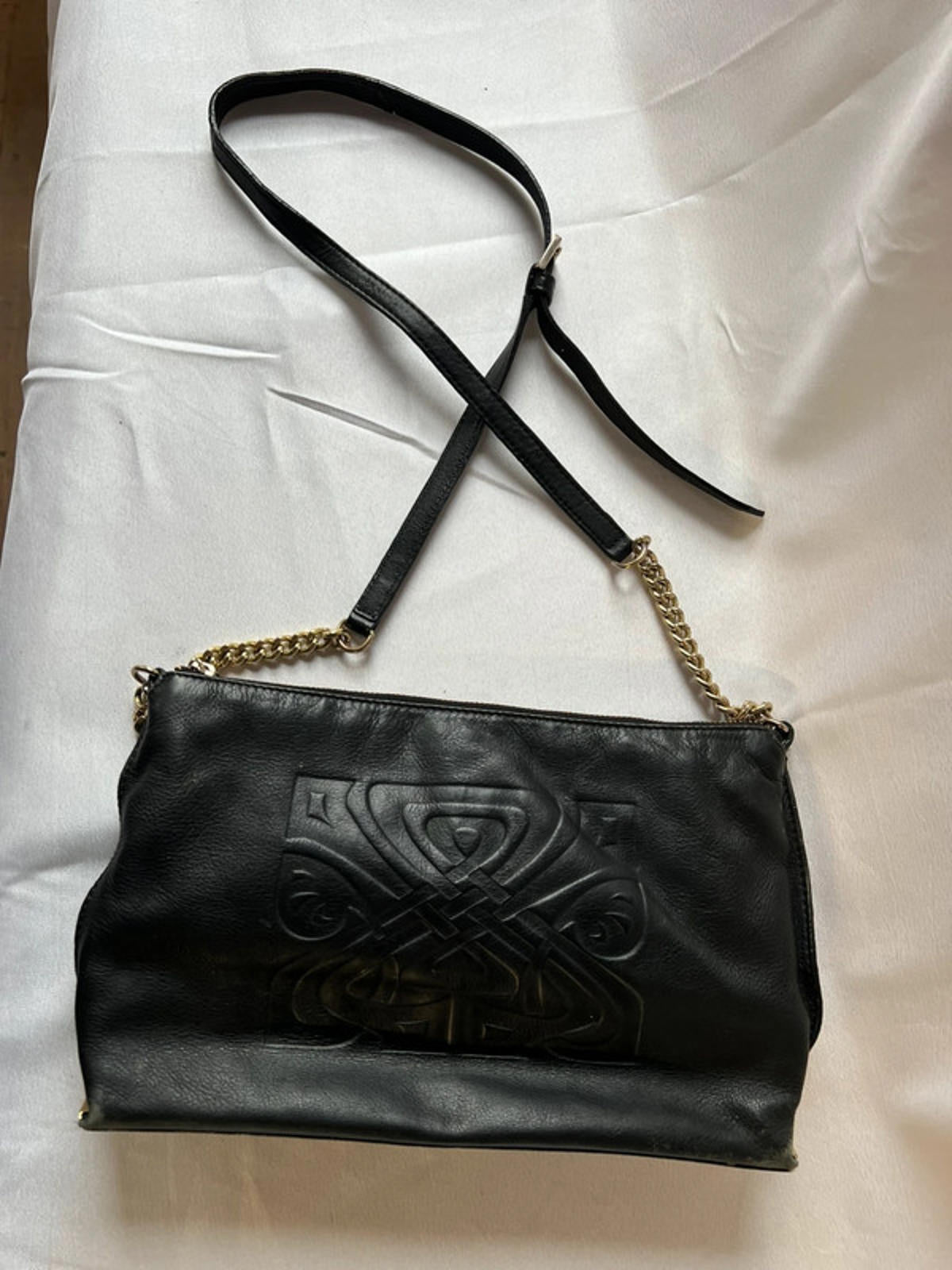 Vintage Biba | Black Leather Handbag/Shoulderbag | 100% Leather