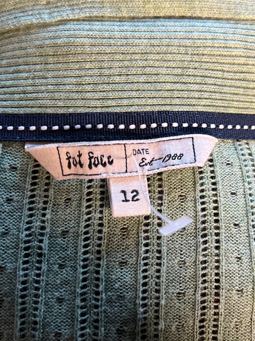 Fatface | Size 12 | Mint green cardigan | Cotton Blend