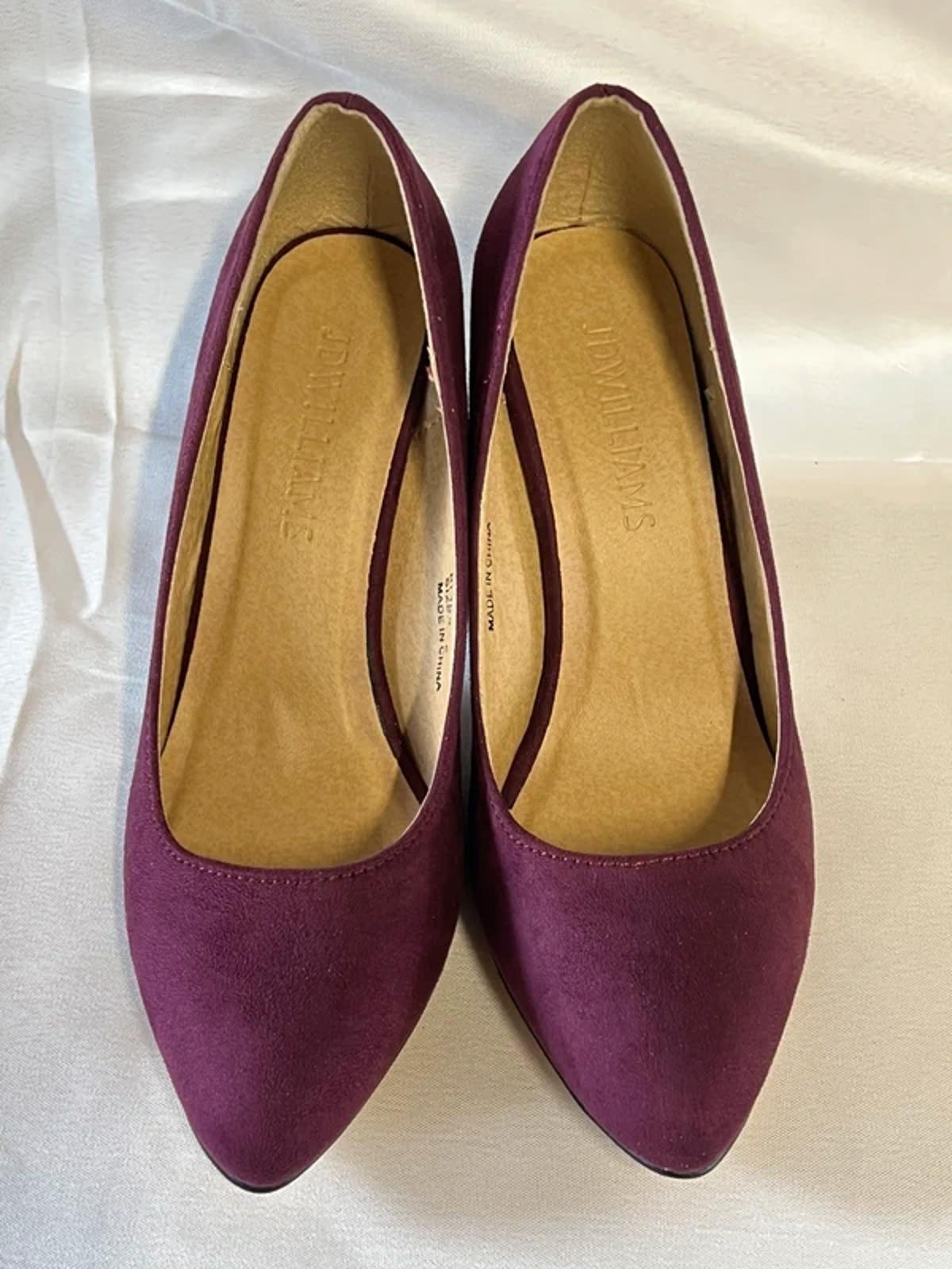 Ladies Heels | 4 | Purple/Maroon | Faux Suede