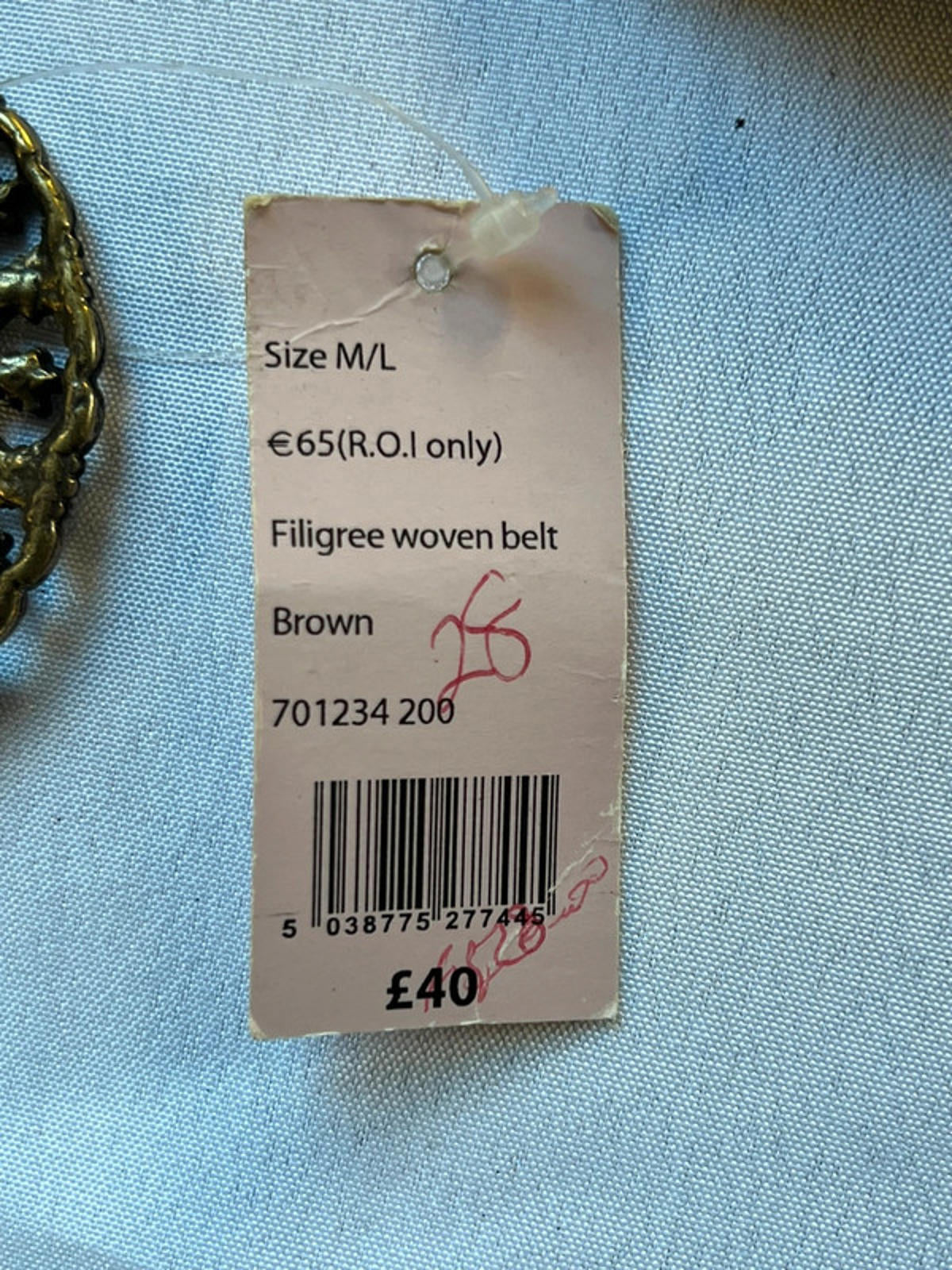 | Phase 8 | 38” | Filigree Woven Belt | New With Tags