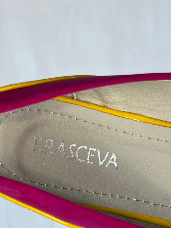 Krasceva | Size 7 (41) | Pink, green and yellow ballets