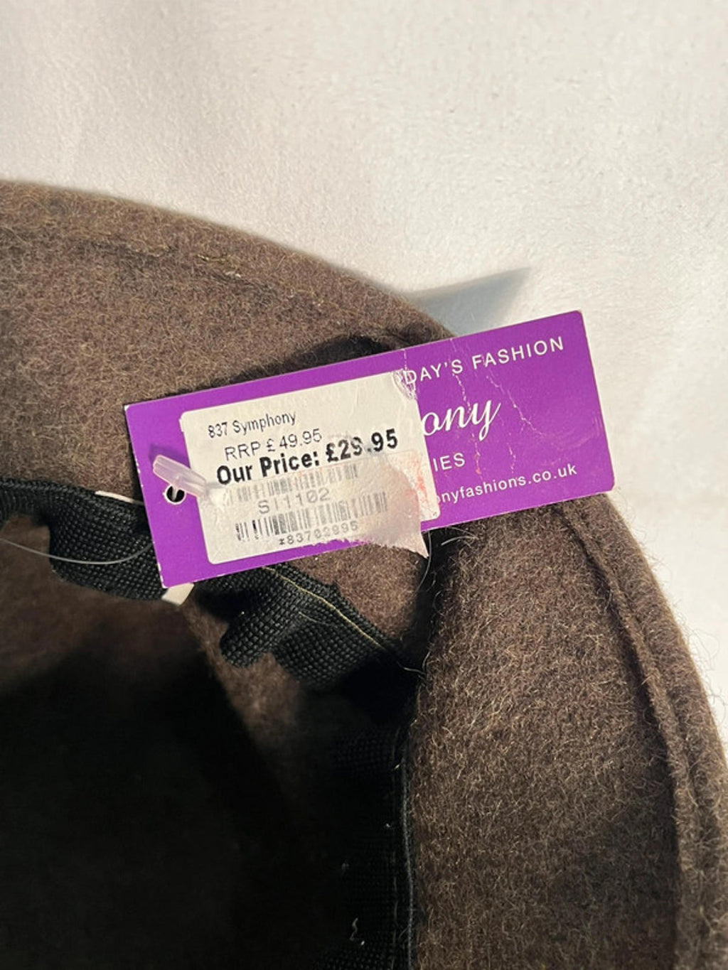 Symphony | 100% Wool | Khaki Ladies Hat with Diamantés