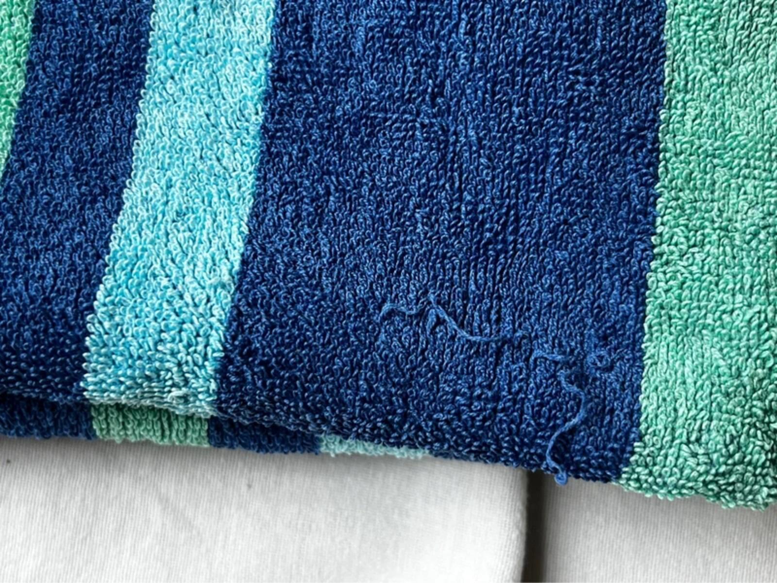 Large preloaded vintage beach towel | Striped