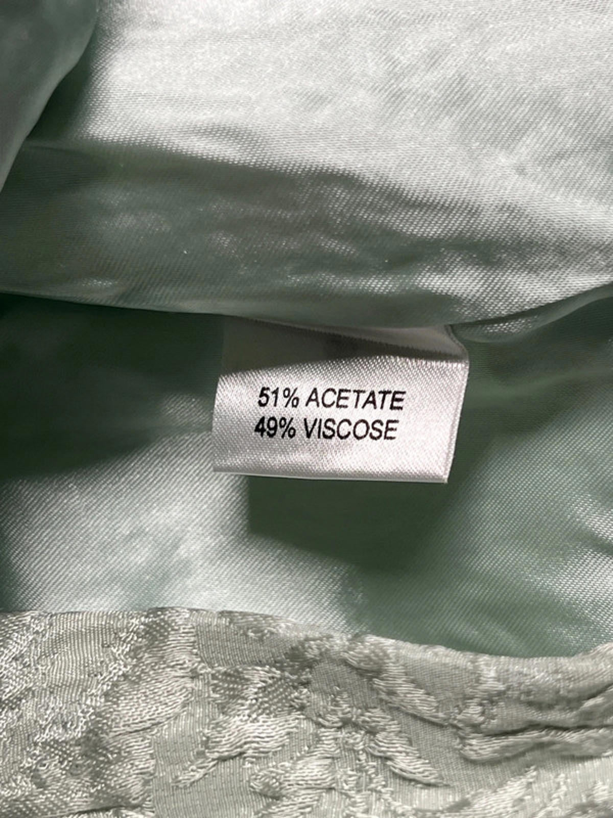 Vintage Light Green Jacquard Skirt Suit with Button Front Jacket