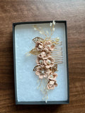 Peach flower hair accessory | Bridal/Prom/Special Occasion
