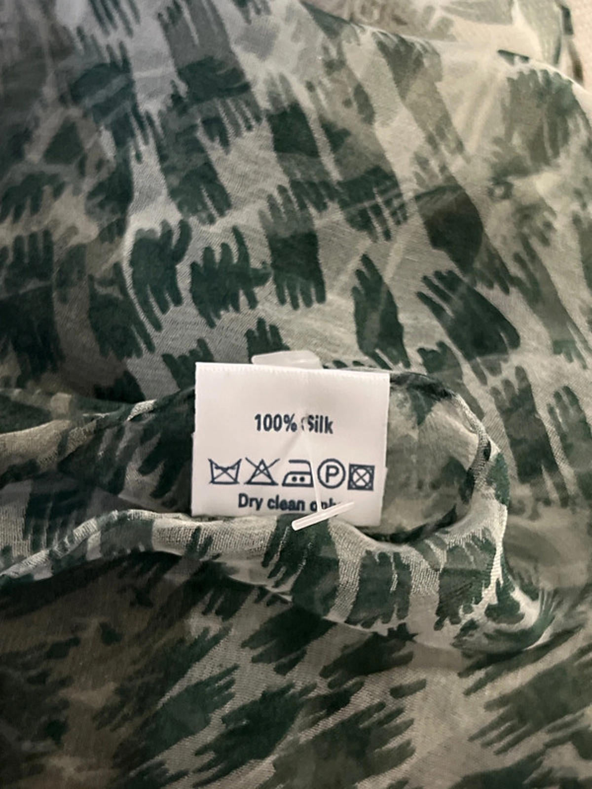 Country Casuals | Green Silk Scarf | New