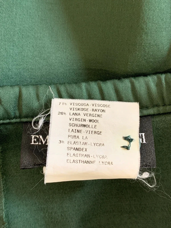 Emporio Armani | 12 / M | Green Satin Knee length skirt